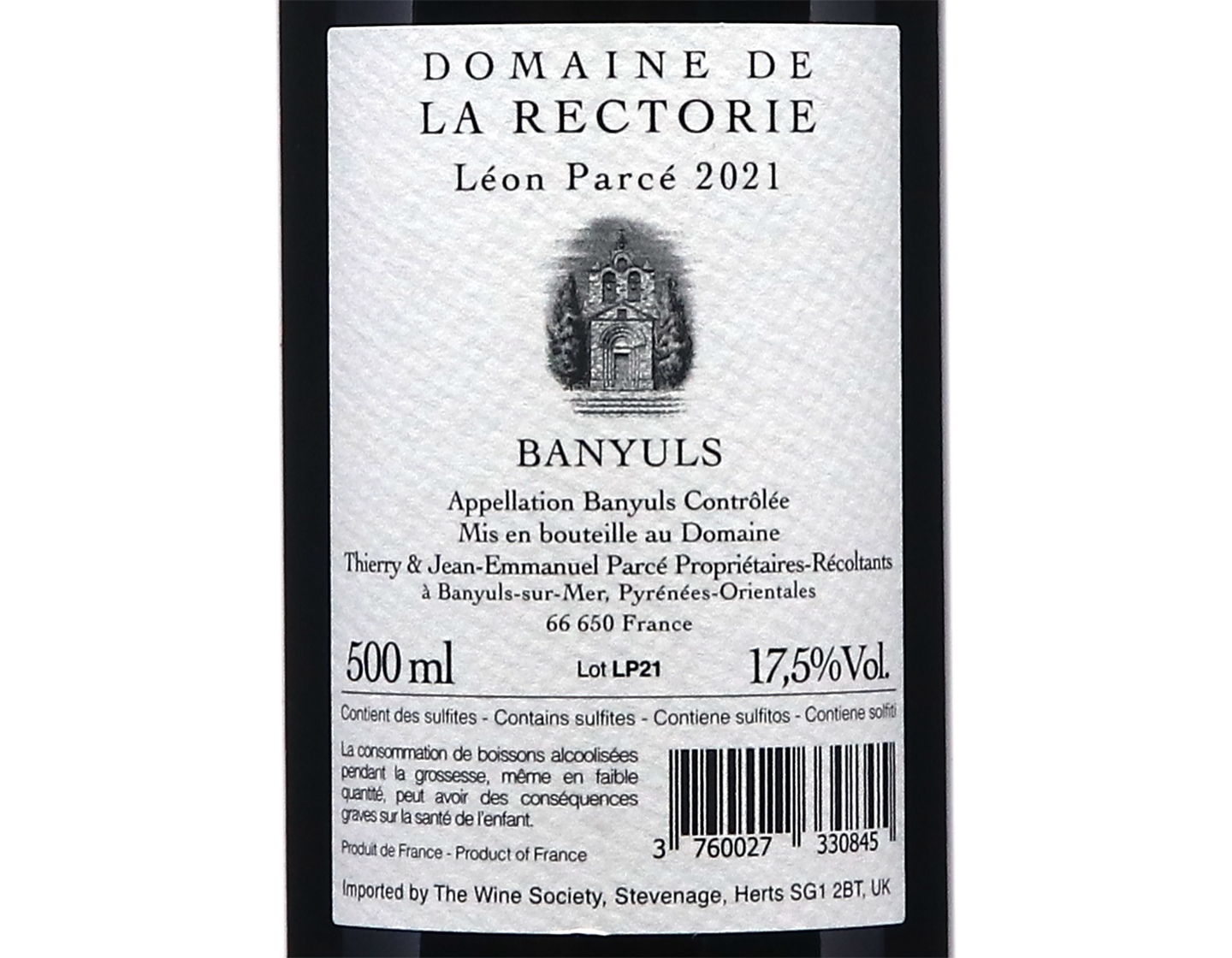 Banyuls Cuvee Leon Parce Dme de la Rectorie 2021 50cl