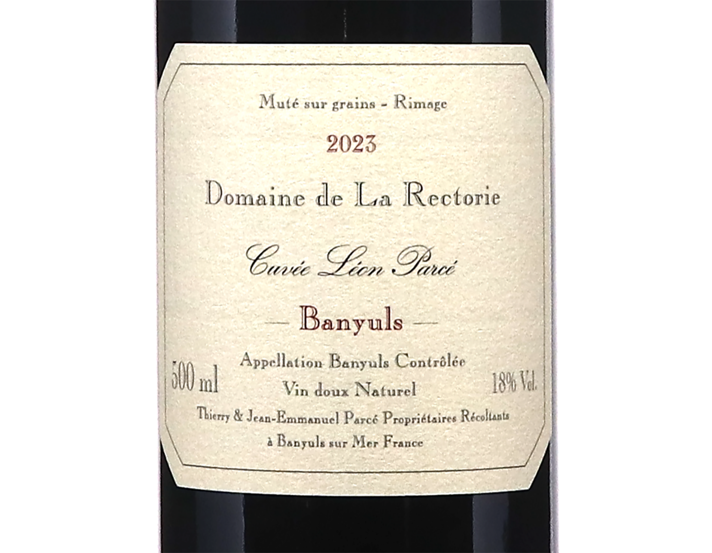 Banyuls Cuvee Leon Parce Dme de la Rectorie 2023 50cl