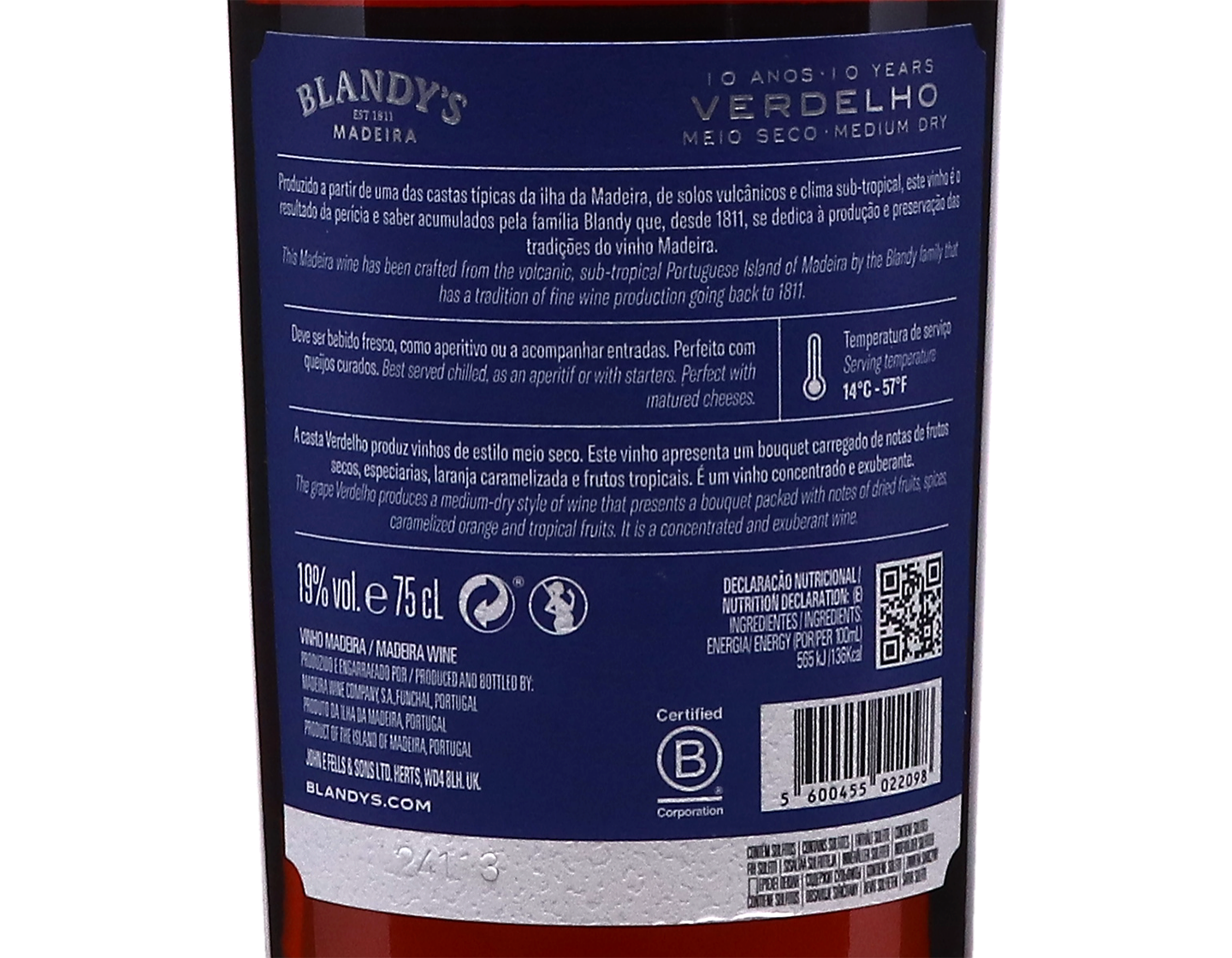 Blandy's Verdelho 10 years old