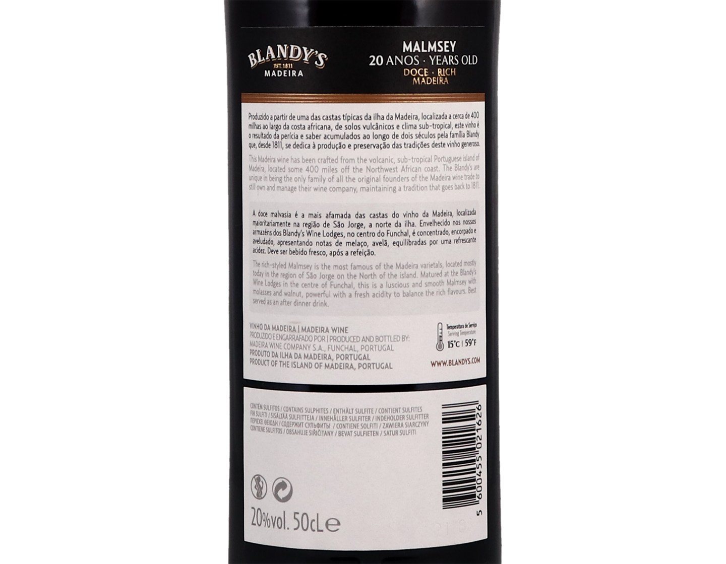 Blandy's Malmsey, 20 Years Old