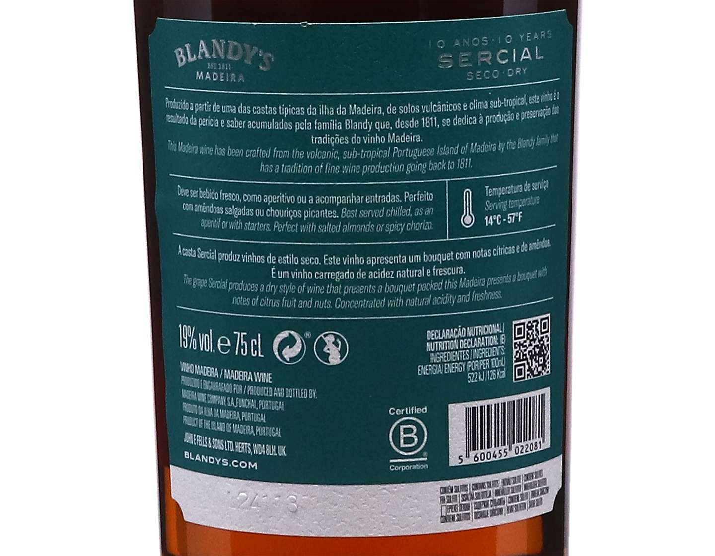 Blandy's Sercial, 10 years old