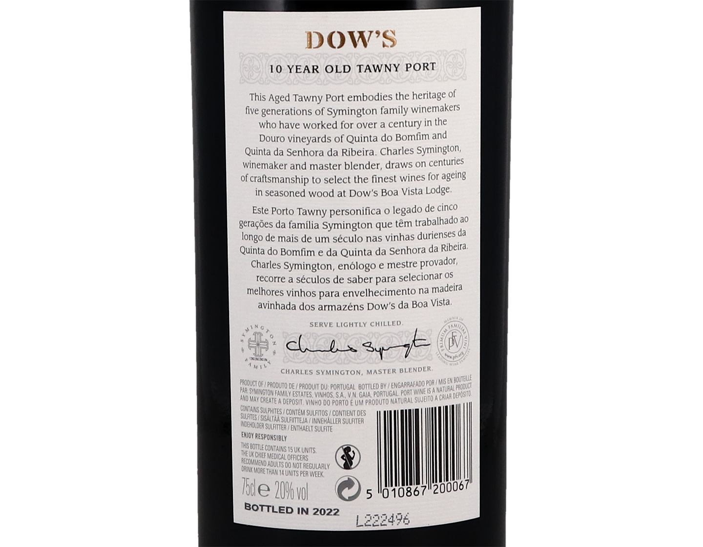 Dows Tawny Port 10 Years Old