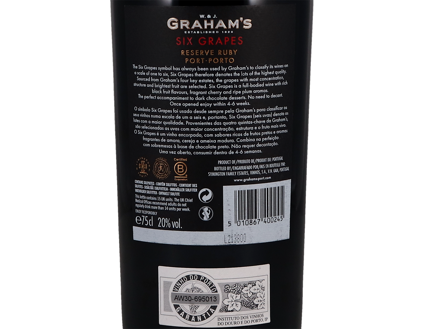Grahams Six Grapes Reserve Port
