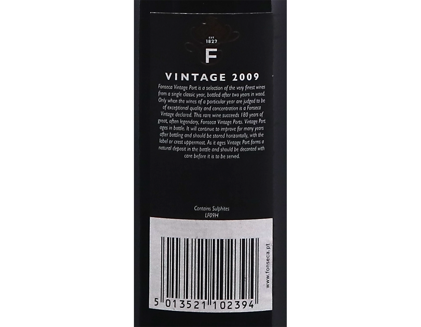 Half bottle of Fonseca, 2009