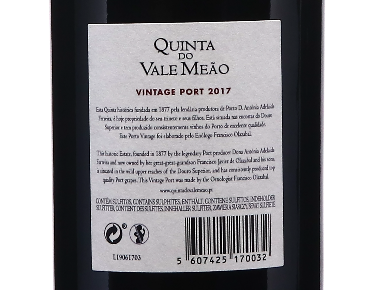 Quinta do Vale Meao Vintage Port 2017