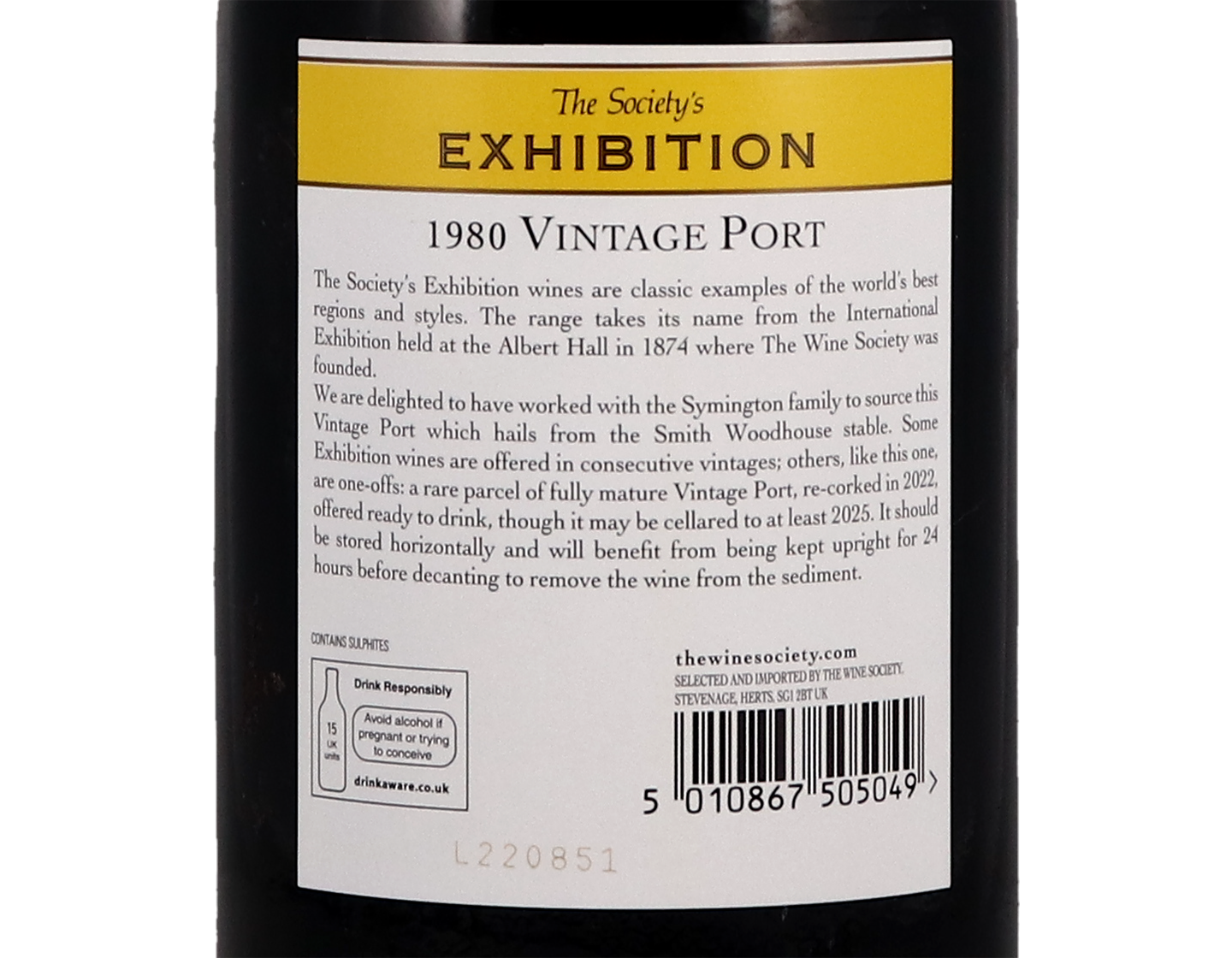 The Society's Exhibition Vintage Port 1980