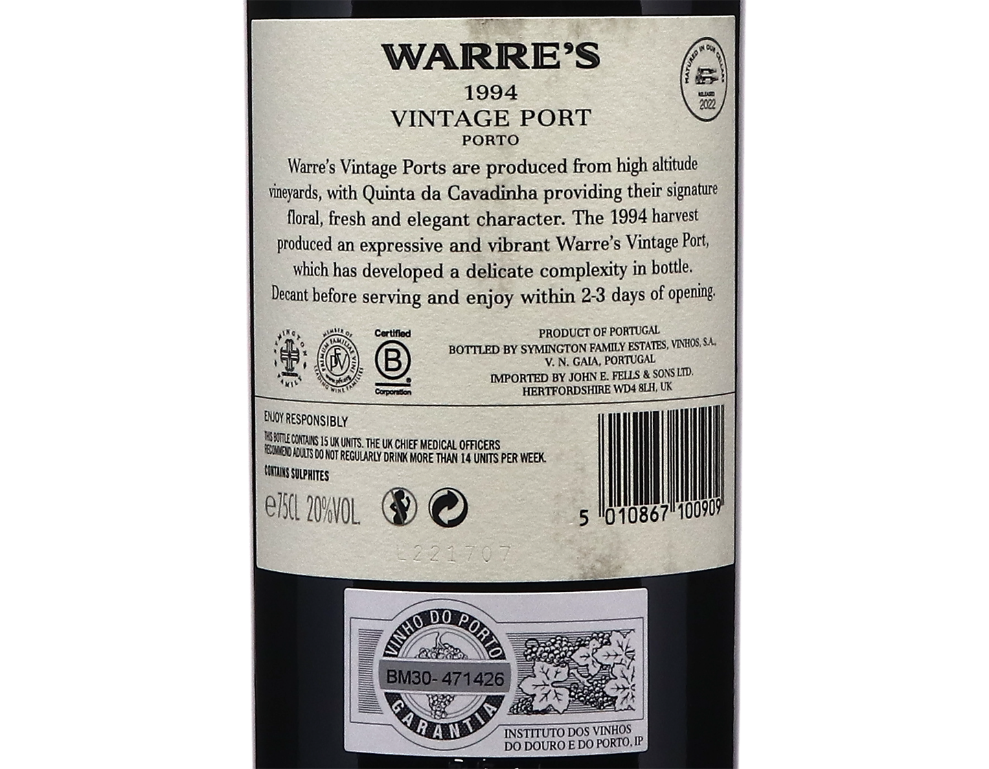 Warre's 1994 Library Release