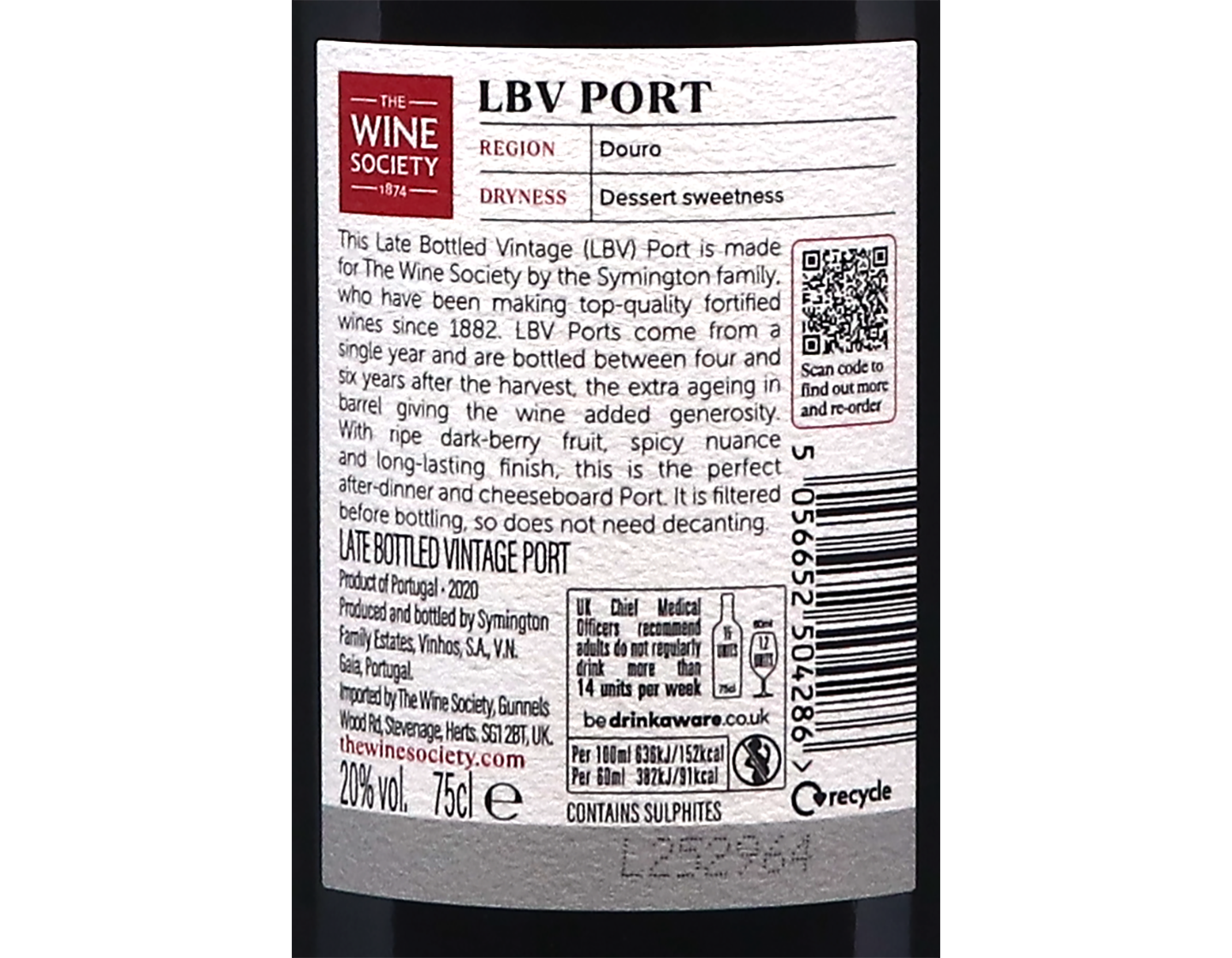 The Society's LBV Port 2020