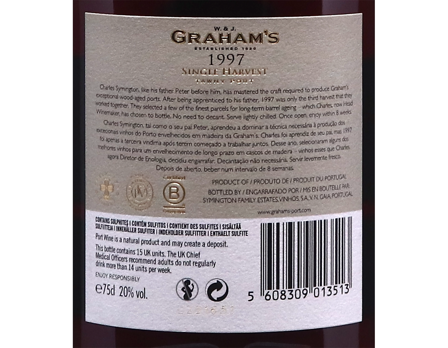 Grahams Colheita Tawny Port 1997