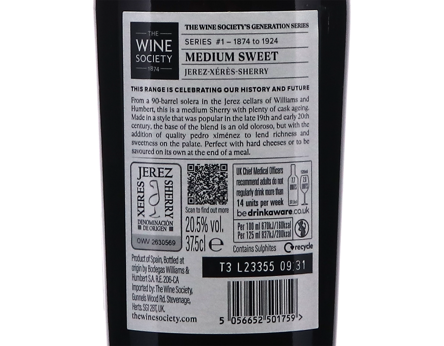 The Wine Society's Generation Series Medium-Sweet Oloroso 37.5cl