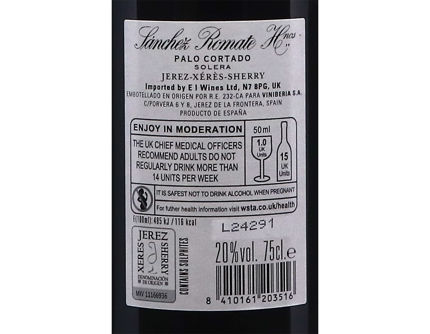 Palo Cortado Solera Sanchez Romate Jerez NV