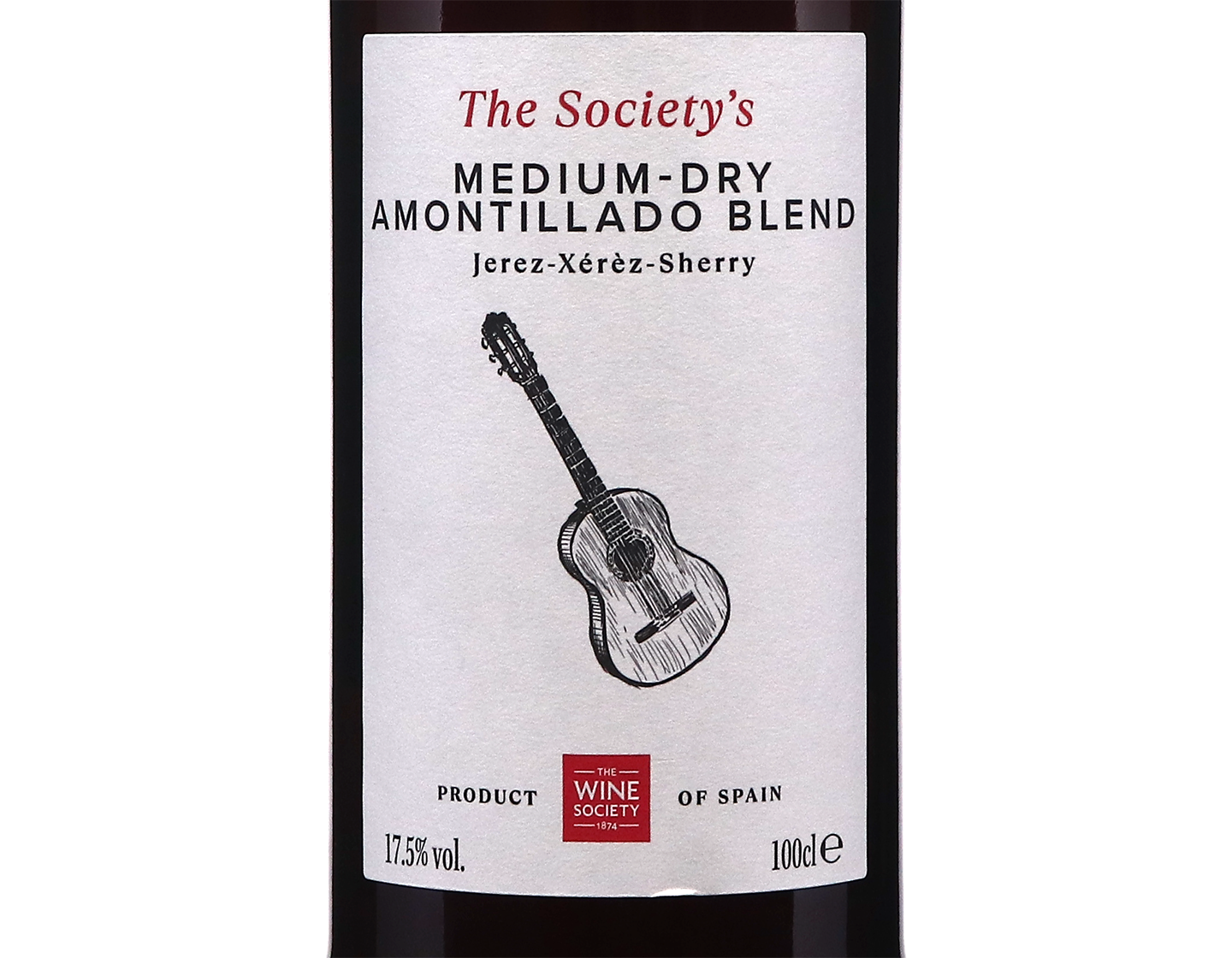 Litre of The Society's Medium Dry Amontillado Blend 17.5%
