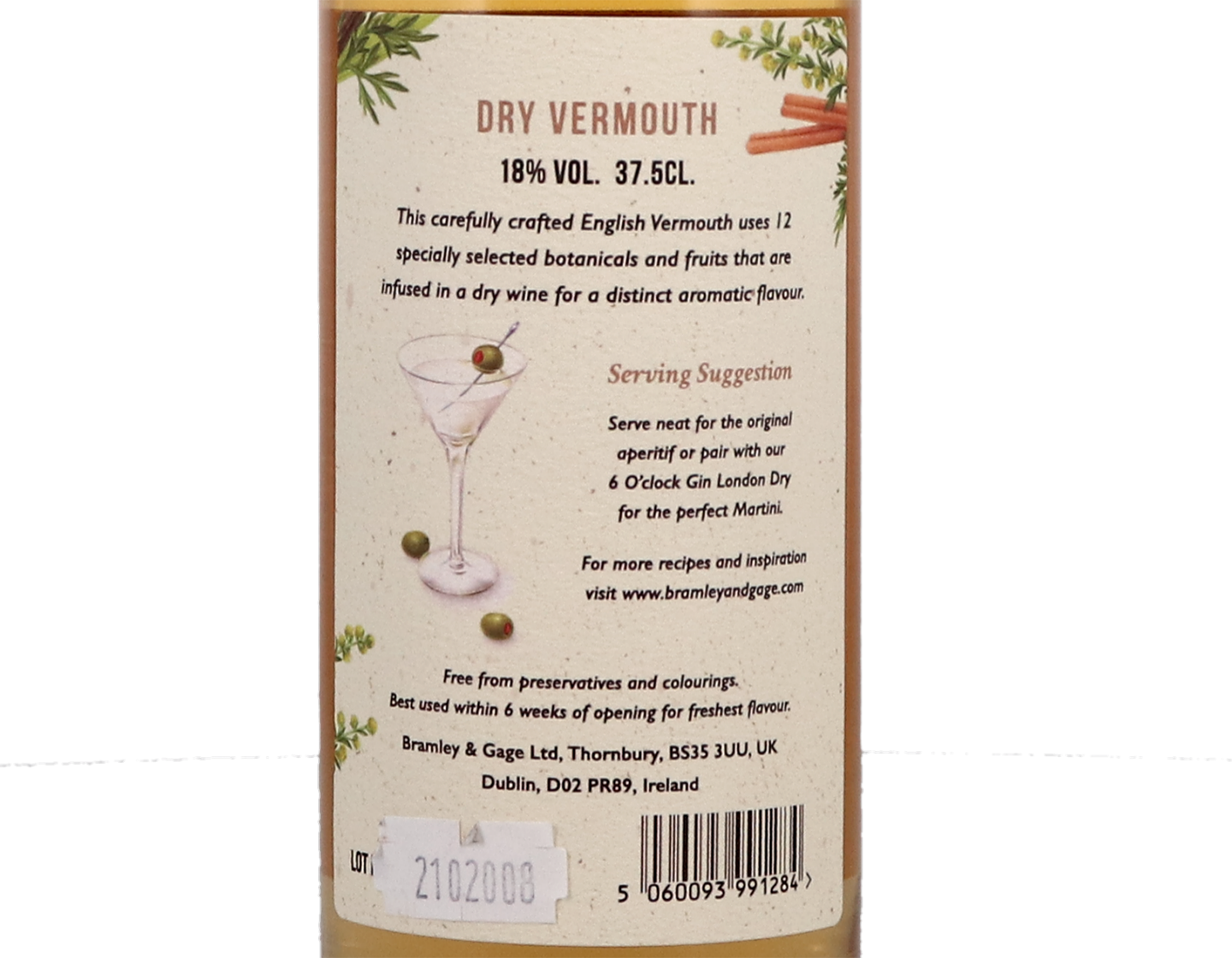 Bramley and Gage English Dry Vermouth 37.5cl