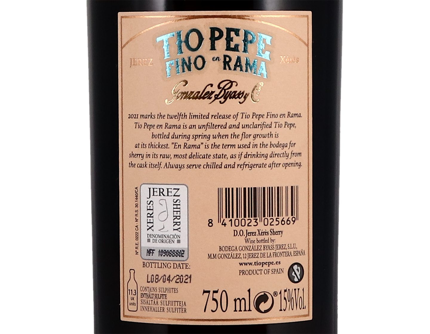 Tio Pepe Fino en Rama 2021 bottling
