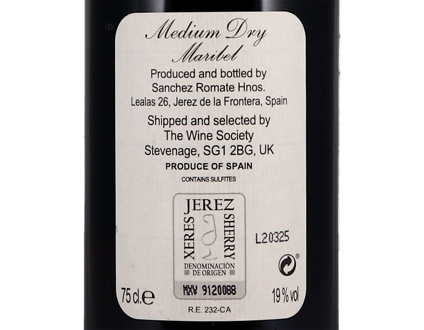 Romate Maribel A Selection of Amontillado Medium Dry 19%
