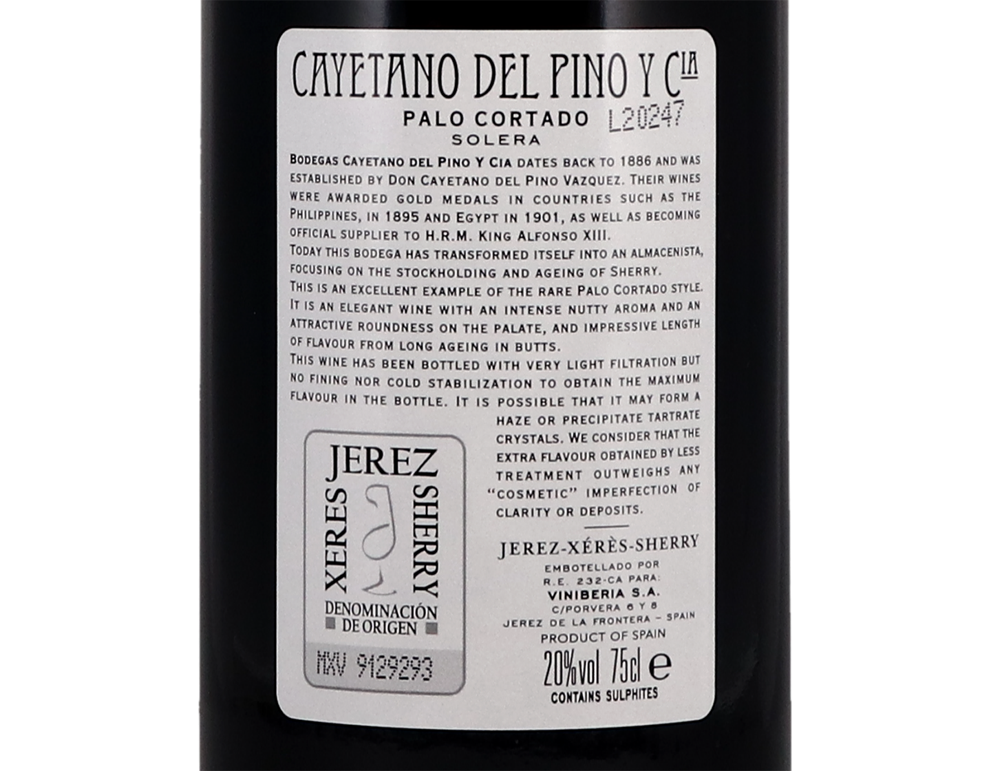Cayetano del Pino Palo Cortado Solera