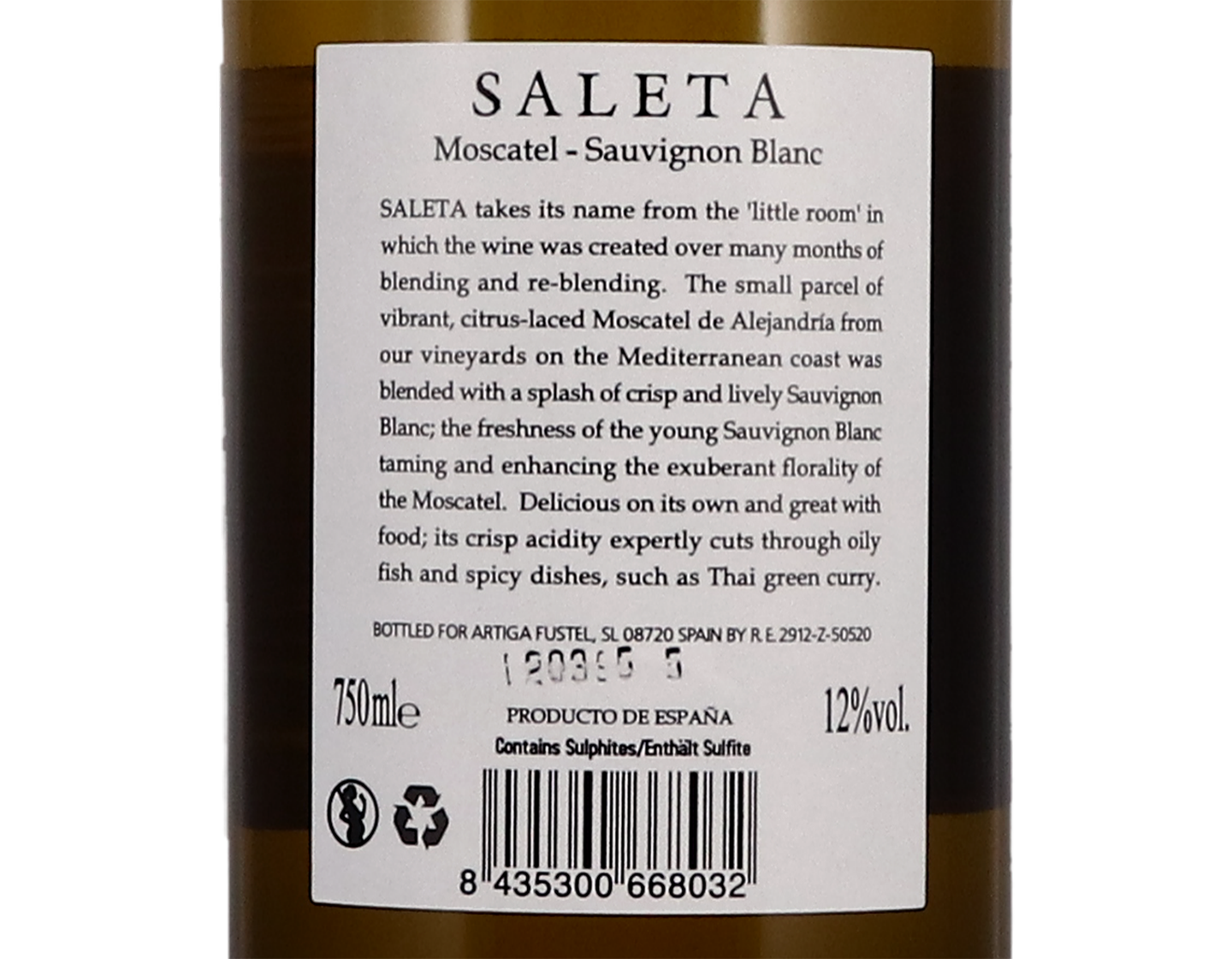 Saleta Moscatel Sauvignon Blanc 2019