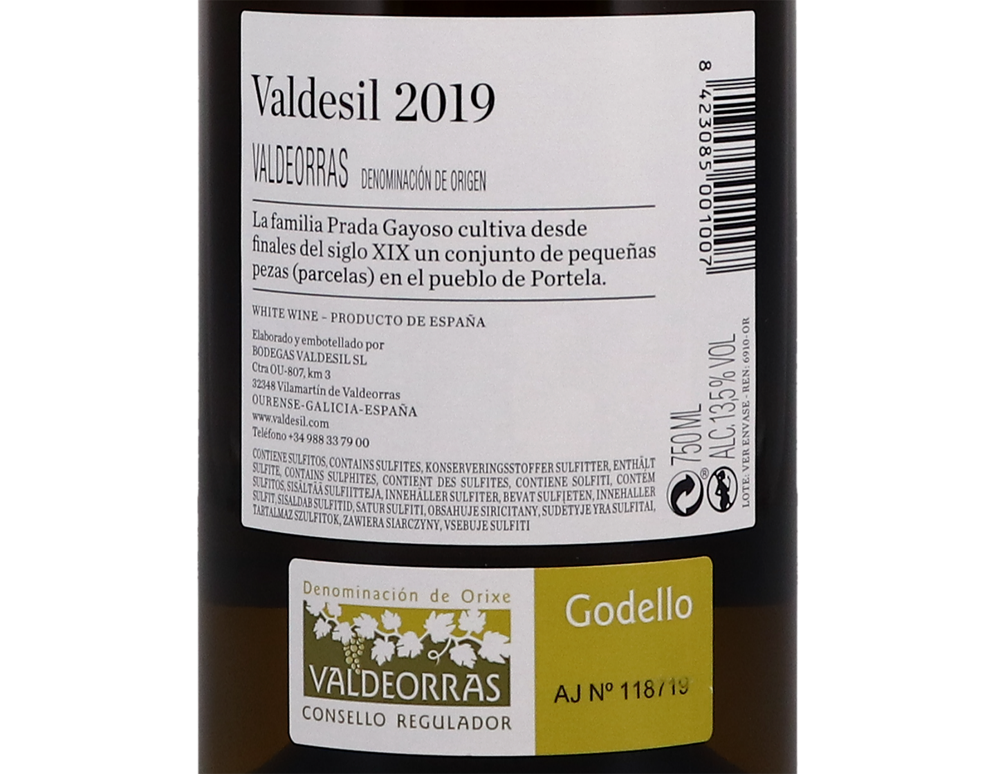 Valdesil Sobre Lias Godello 2019