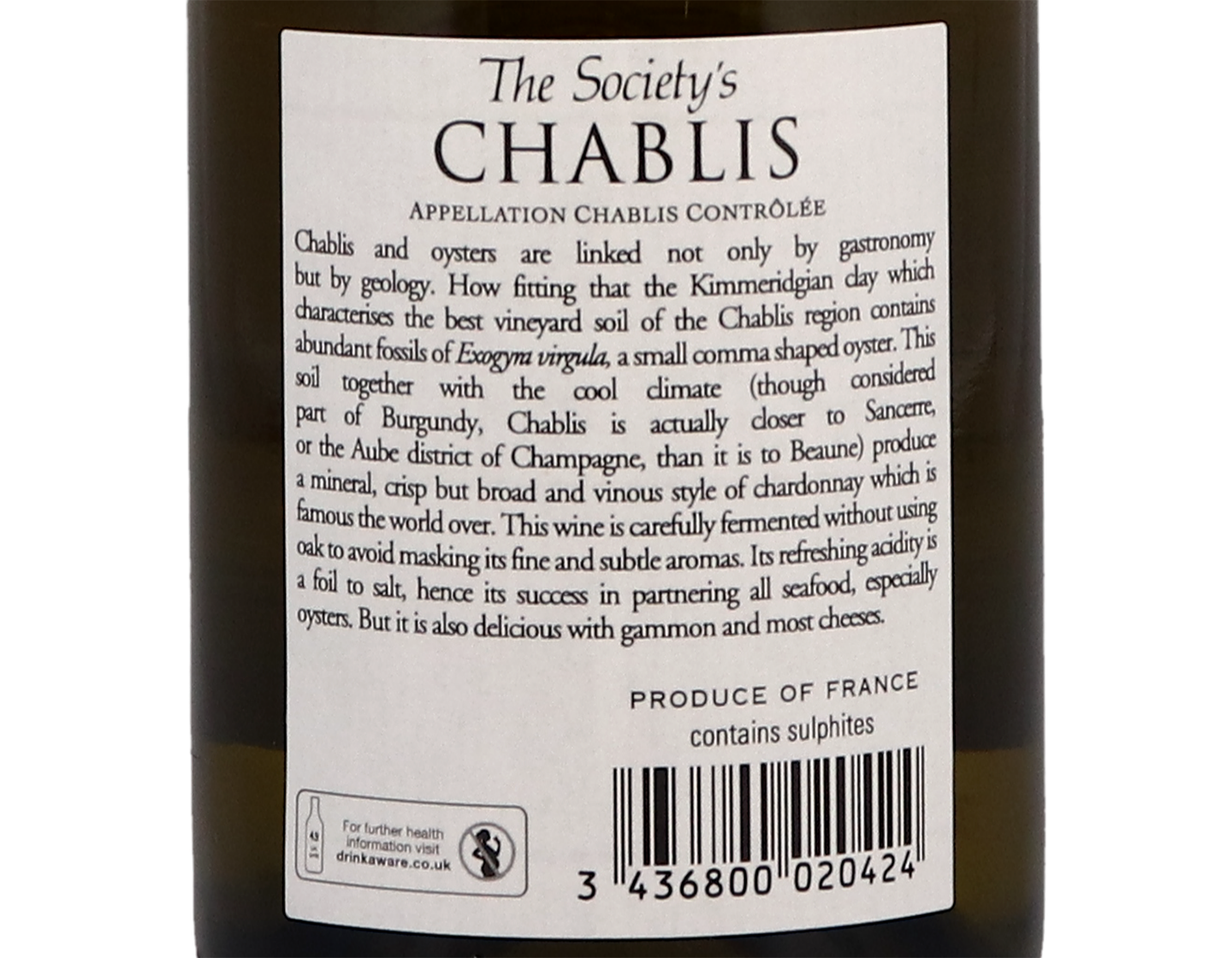 Half Bottle of The Society's Chablis 2020