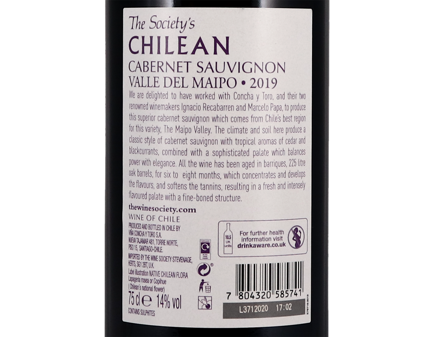 The Society's Chilean Cabernet Sauvignon Maipo 2019