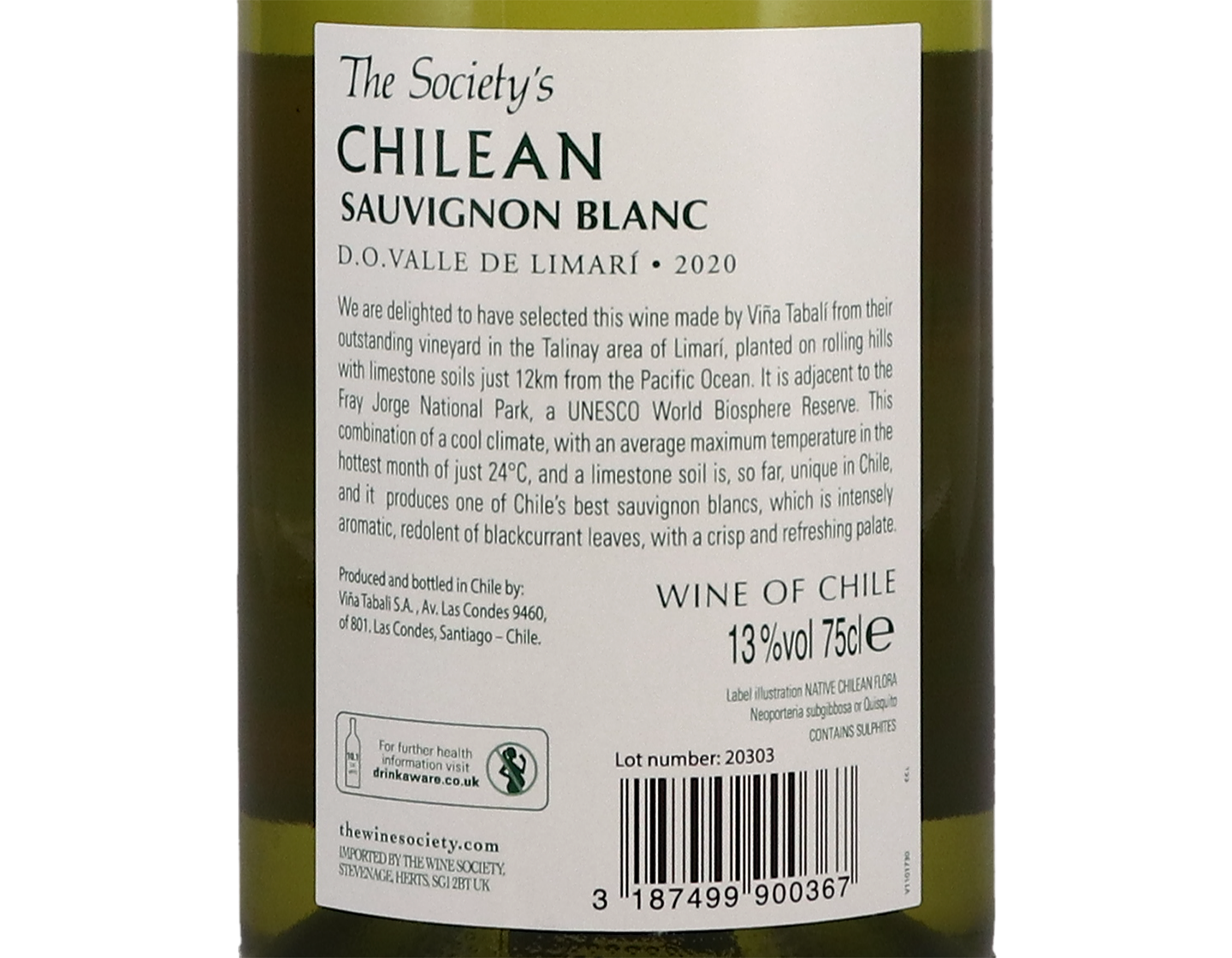 The Society's Chilean Limarí Sauvignon Blanc 2020