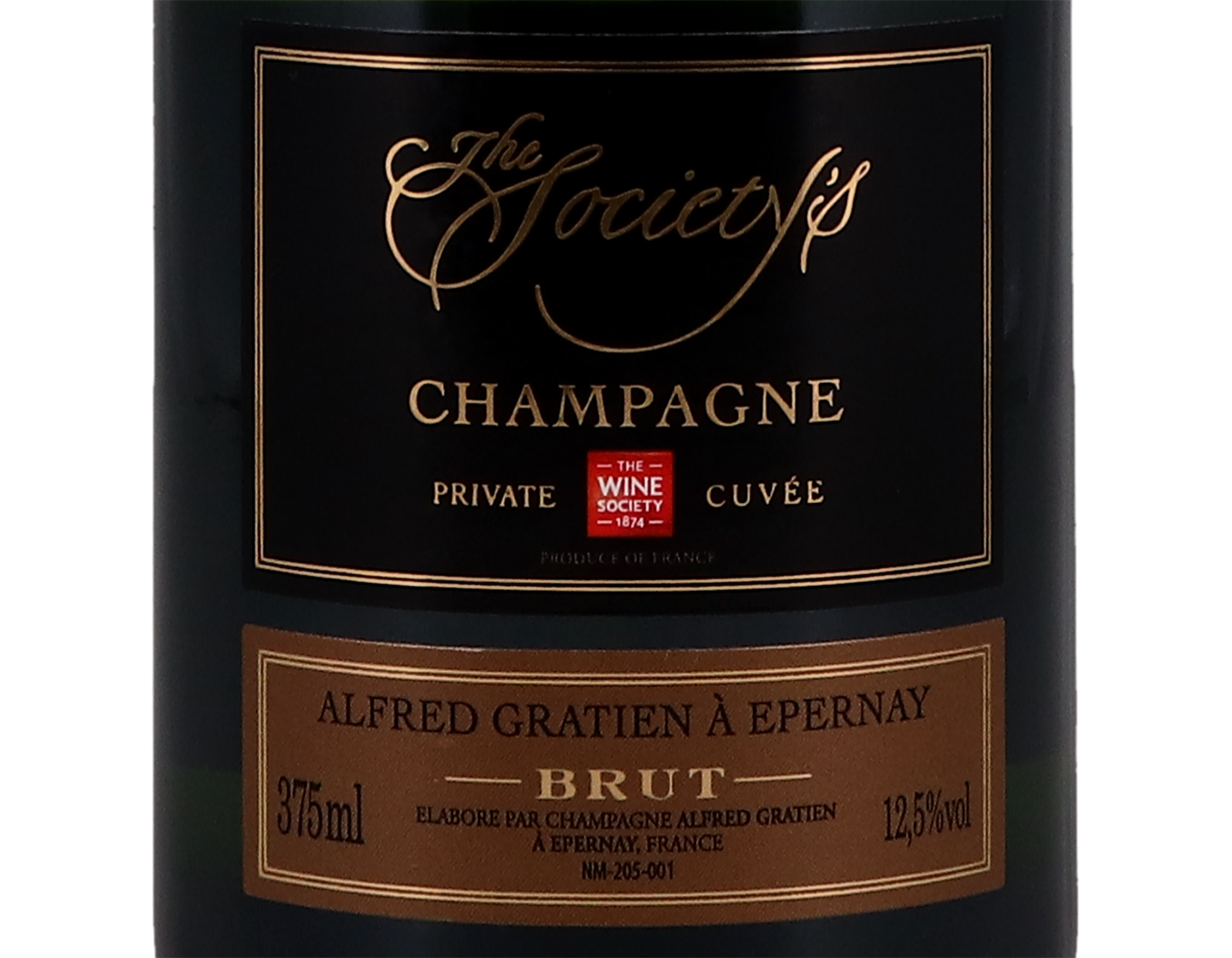 Half bottle of The Society's Champagne Brut NV