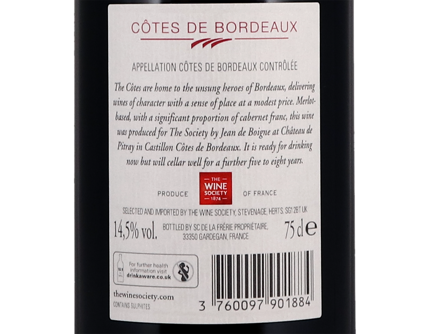 The Society's Côtes de Bordeaux 2018