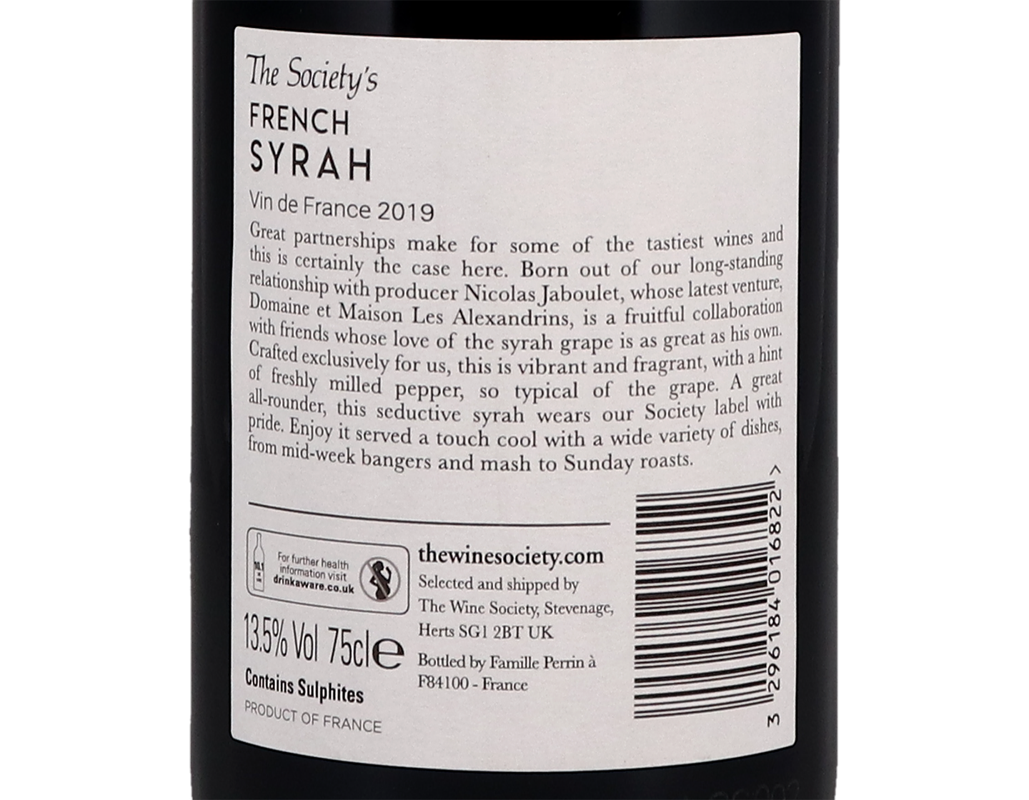 The Society's French Syrah 2019