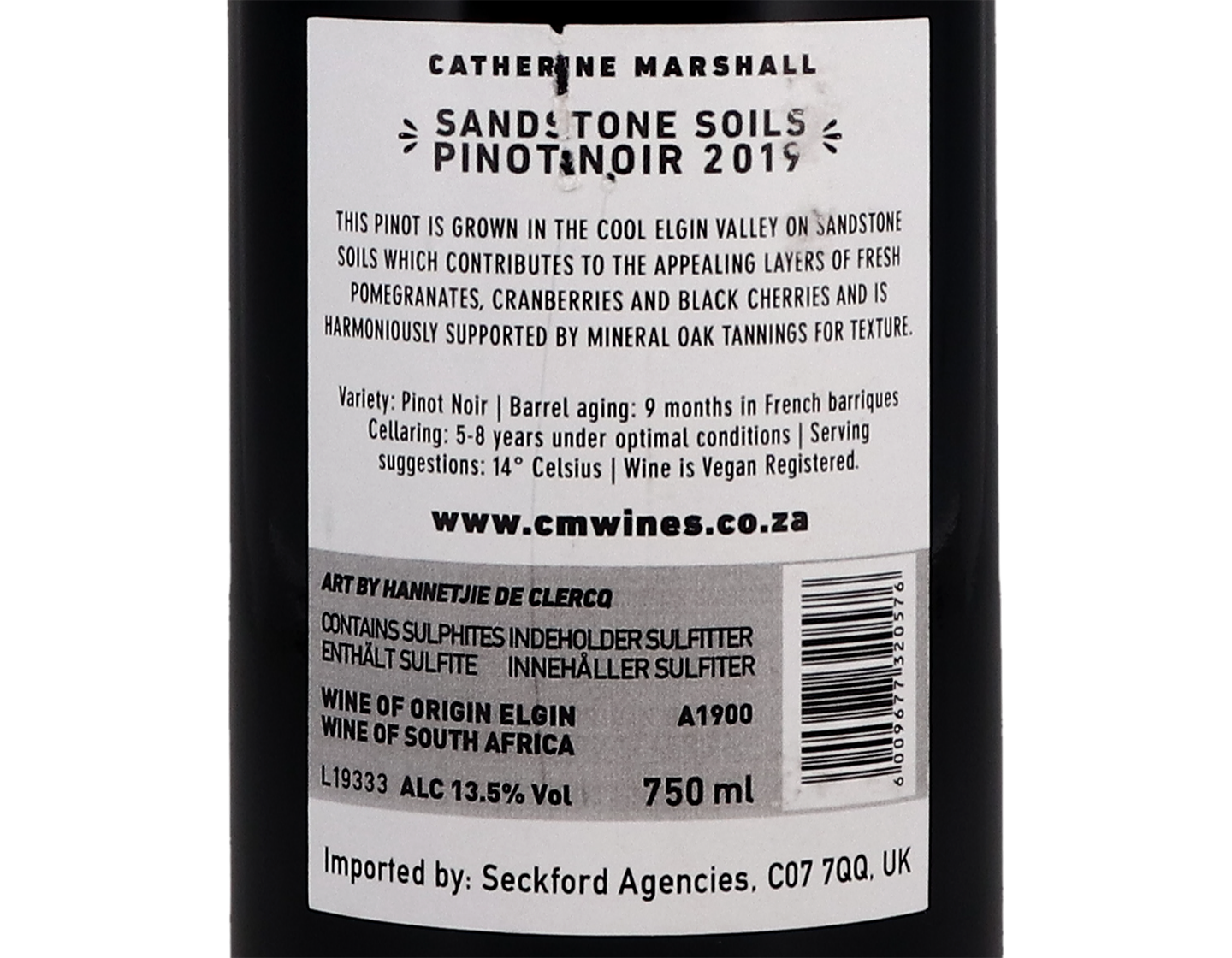 Catherine Marshall Pinot Noir on Sandstone Soils, Elgin 2019
