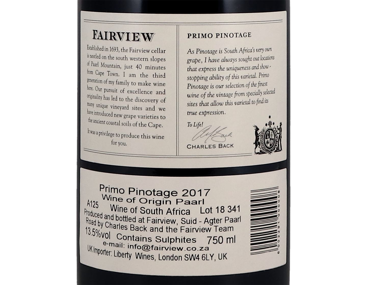 Fairview Primo Pinotage Paarl 2017