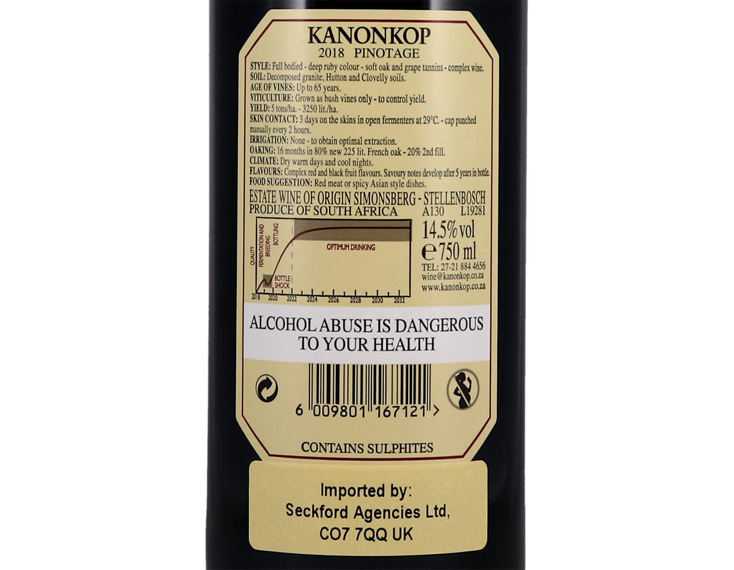 Kanonkop Estate Pinotage Stellenbosch 2018