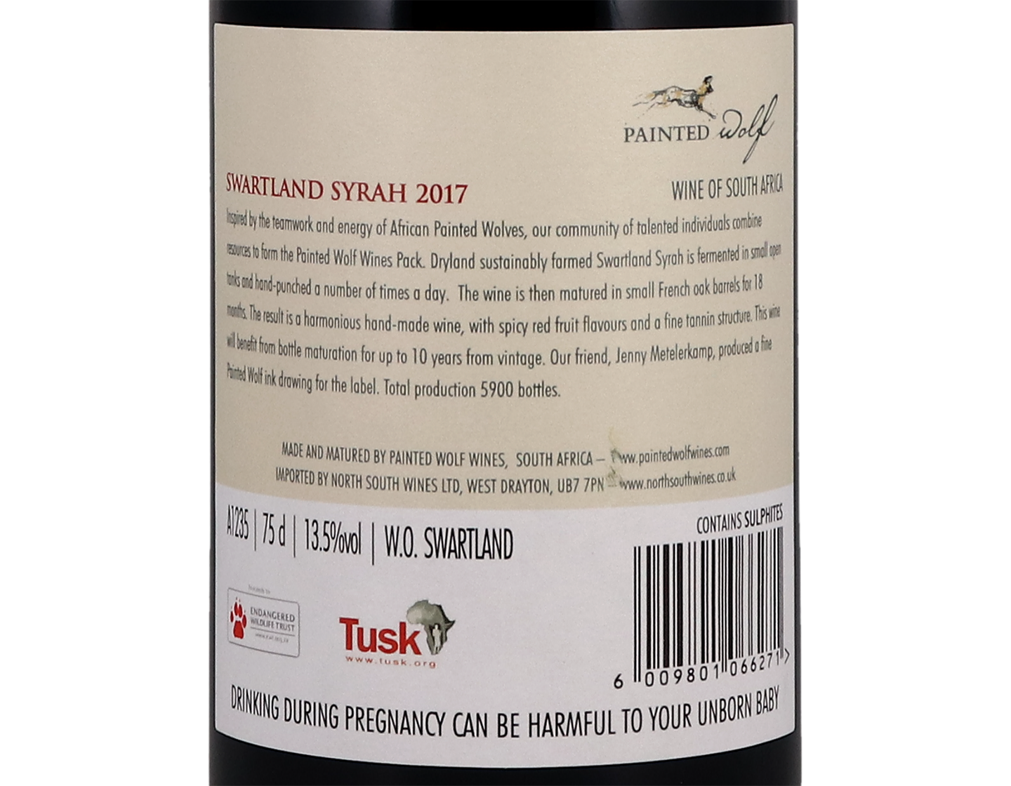 Painted Wolf Swartland Syrah 2017