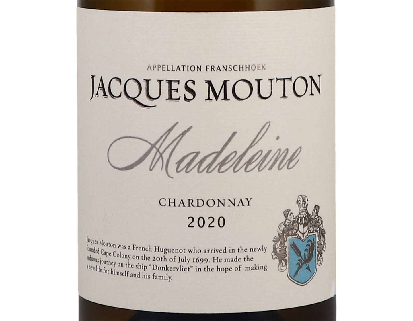 Jacques Mouton 'Madeleine' Chardonnay, Franschhoek 2020
