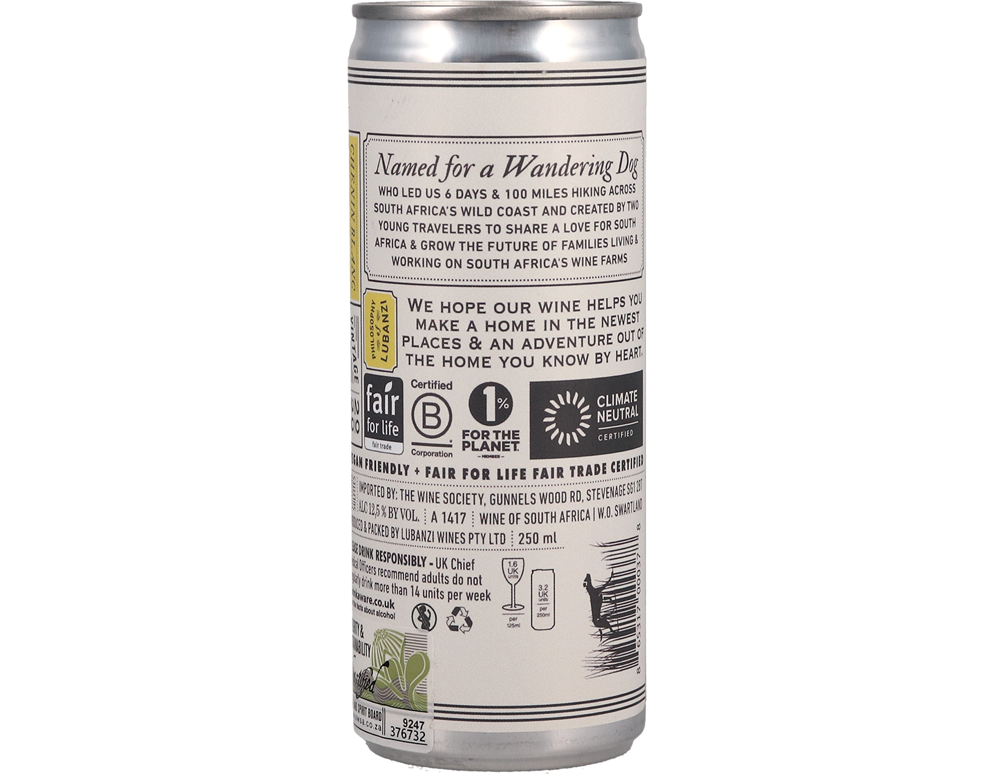 Lubanzi Chenin Blanc Swartland 2020 250cl IN A CAN