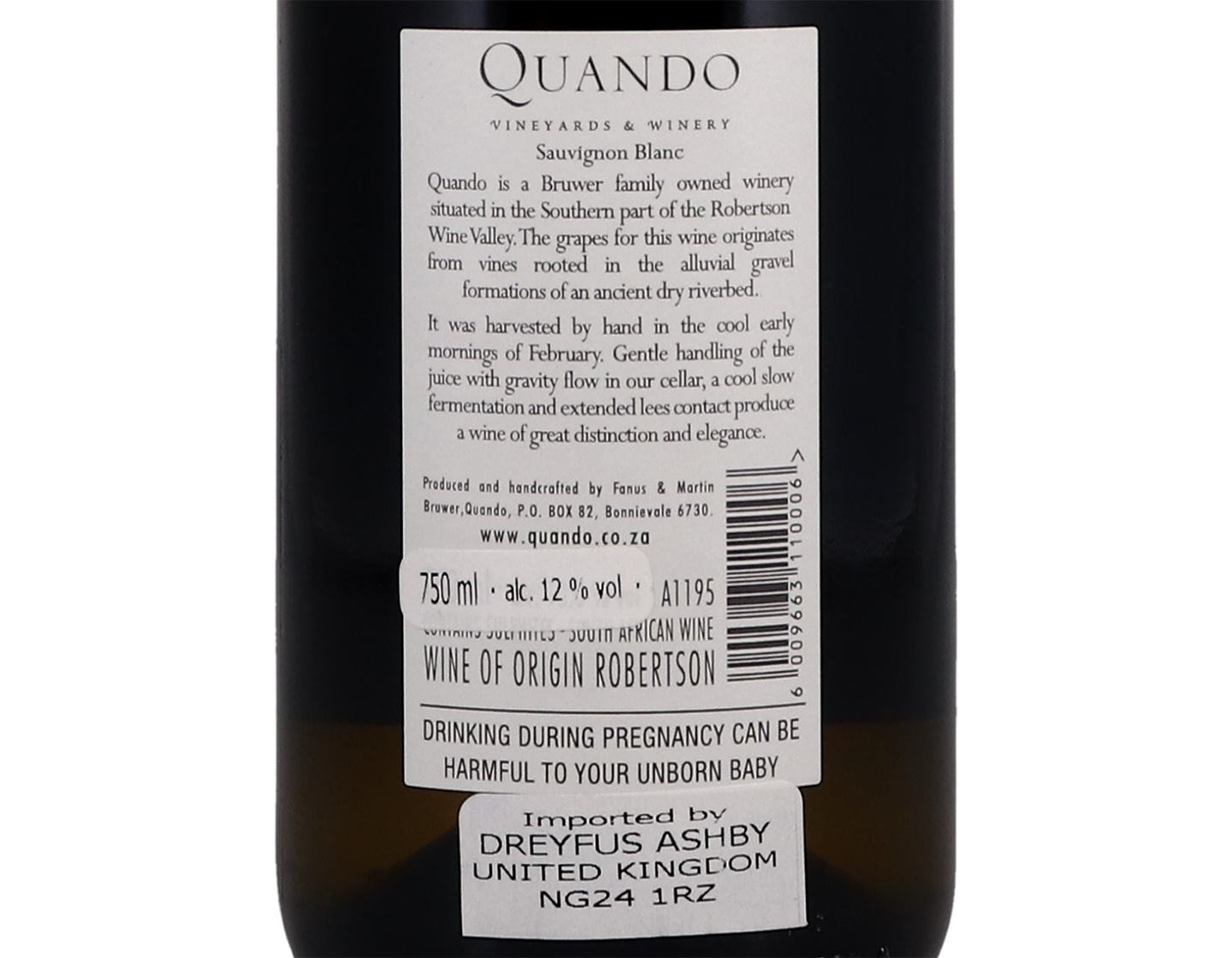 Quando Sauvignon Blanc Robertson 2020
