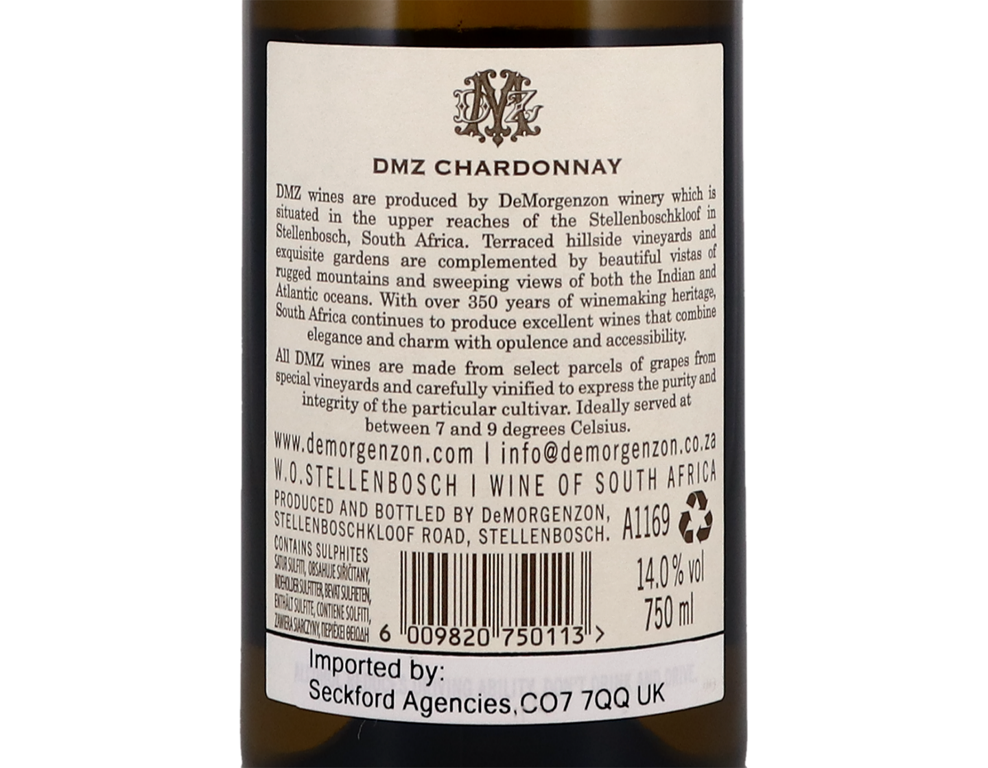 De Morgenzon DMZ Chardonnay Stellenbosch 2020