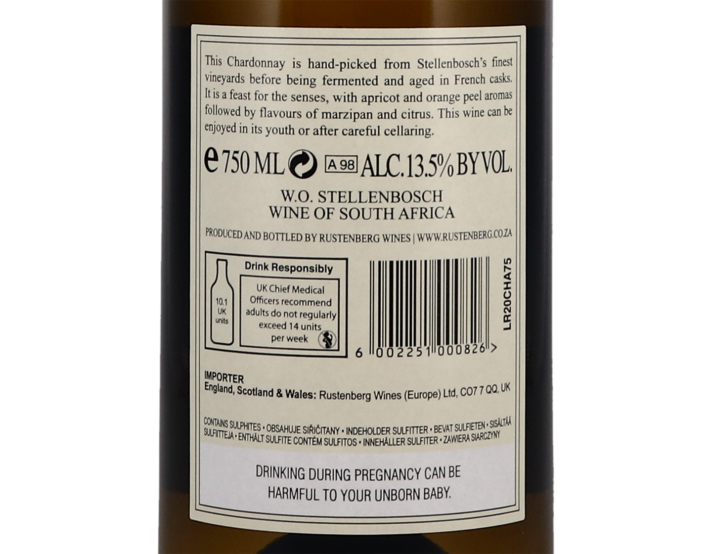 Rustenberg Chardonnay Stellenbosch 2020