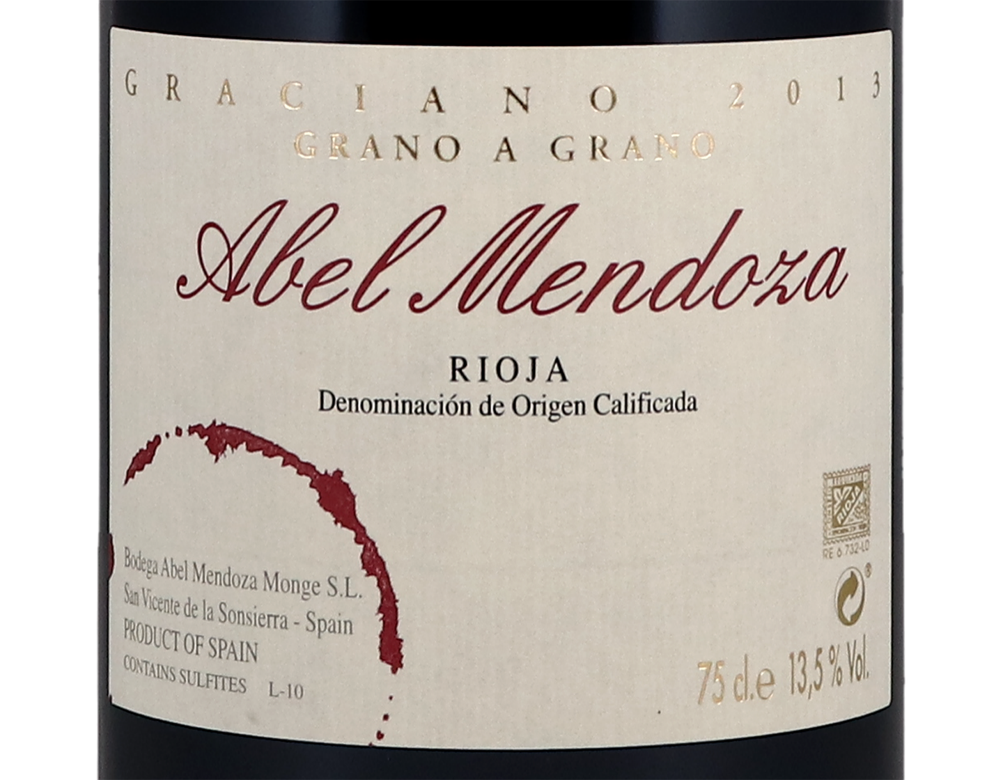 Abel Mendoza Graciano Grano y Grano Rioja 2013