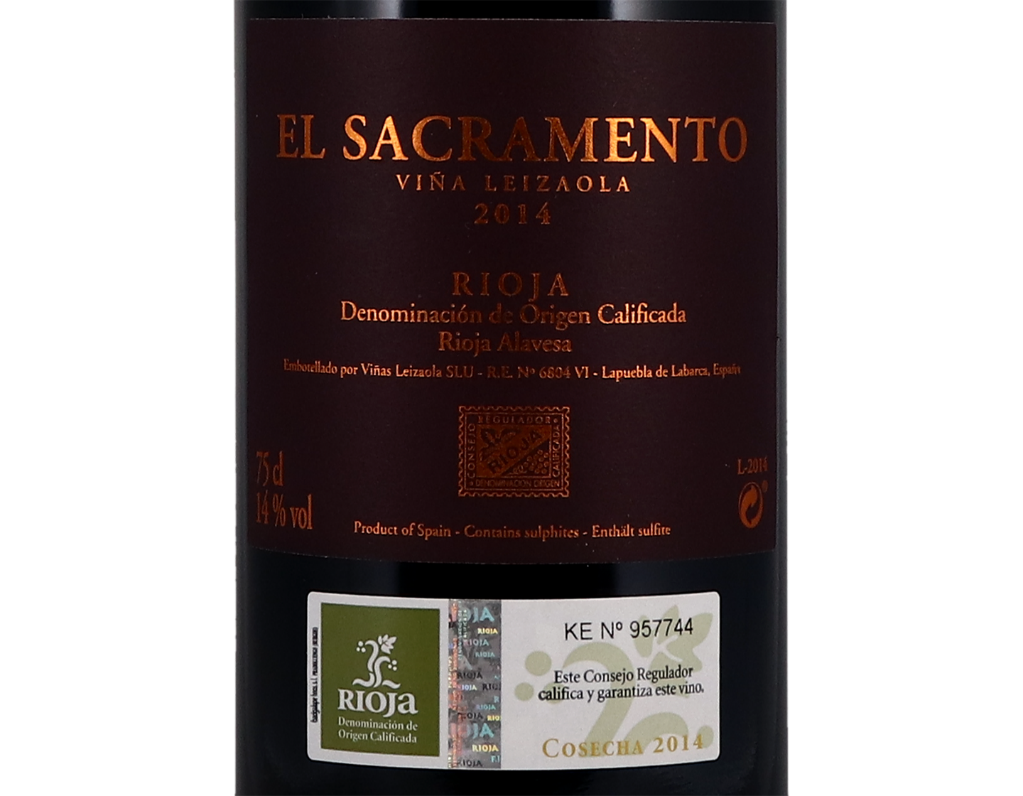 El Sacramento Rioja 2014