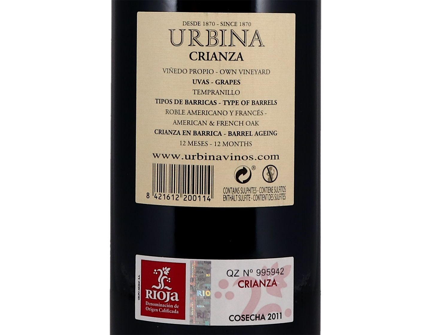 Urbina Crianza Rioja 2011