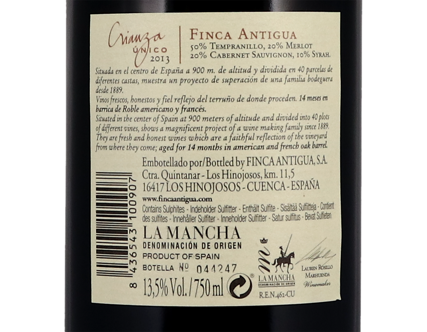 Finca Antigua Unico Crianza 2013