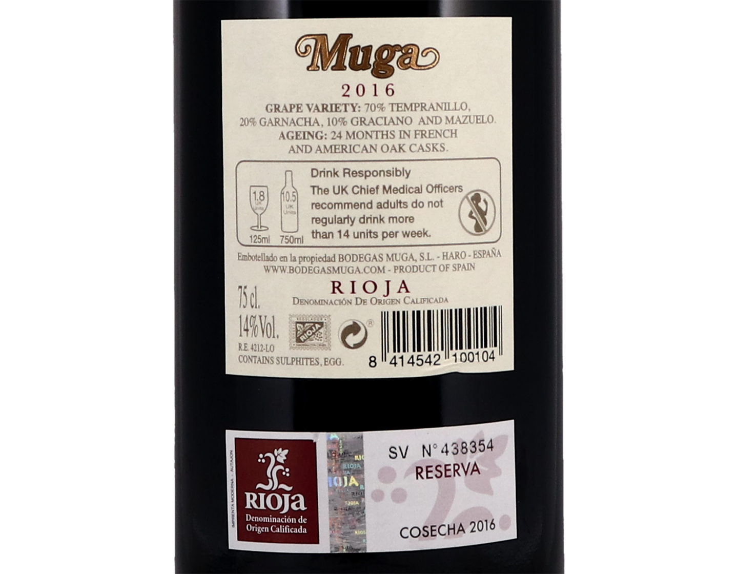Muga Reserva, Rioja 2016