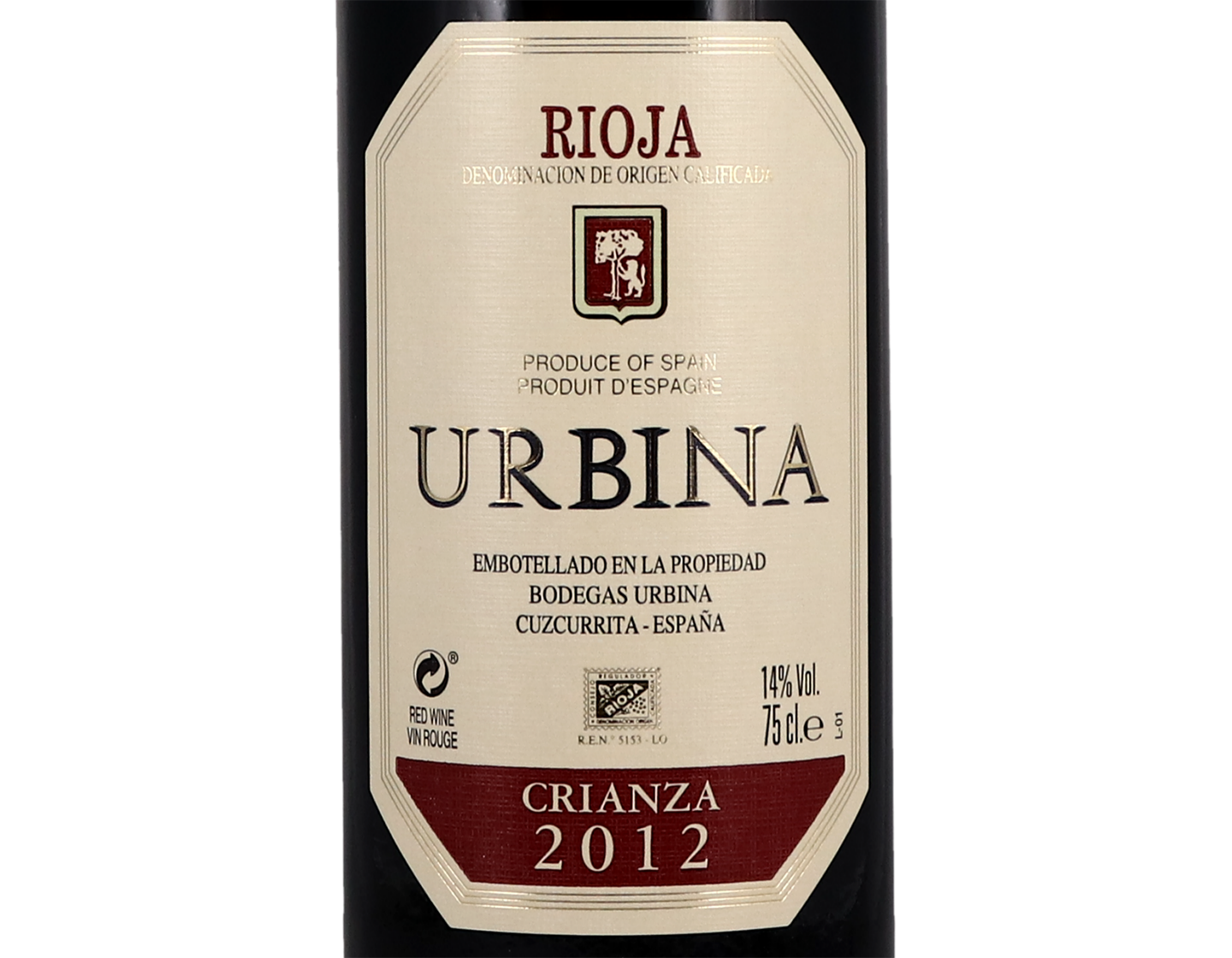 Urbina Crianza Rioja 2012