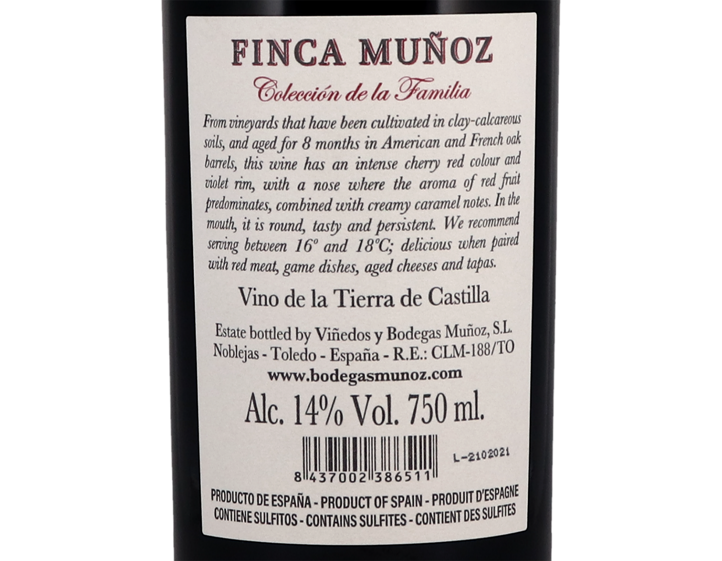 Finca Munoz Coleccion de la Familia Tempranillo 2018