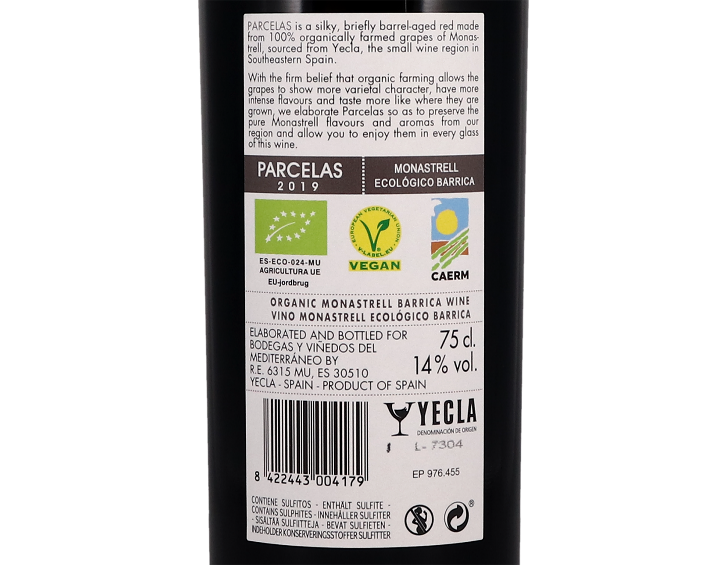 Parcelas Ecologico Monastrell Yecla 2019 ORGANIC