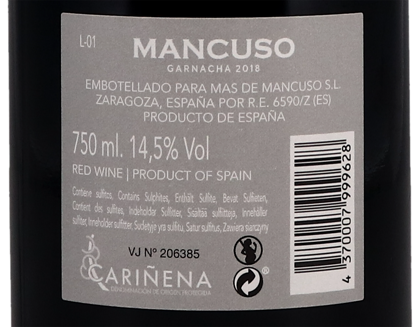 Mancuso Garnacha, Carineña 2018