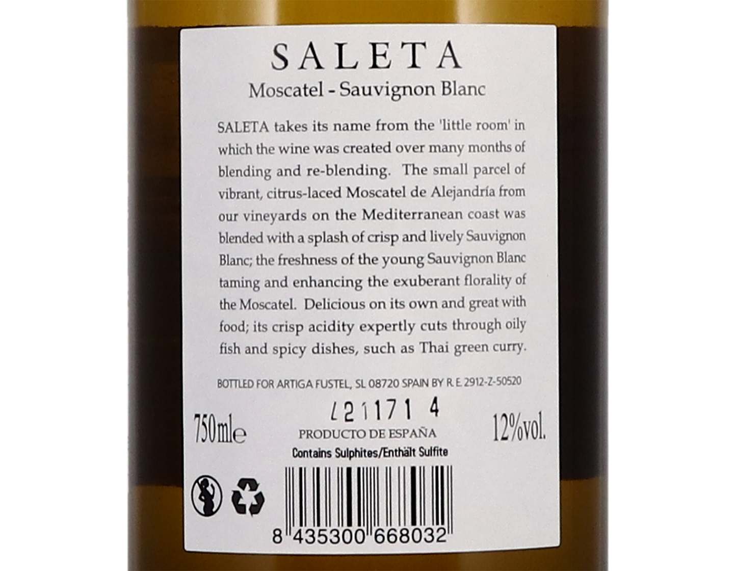 Saleta Moscatel Sauvignon Blanc 2020