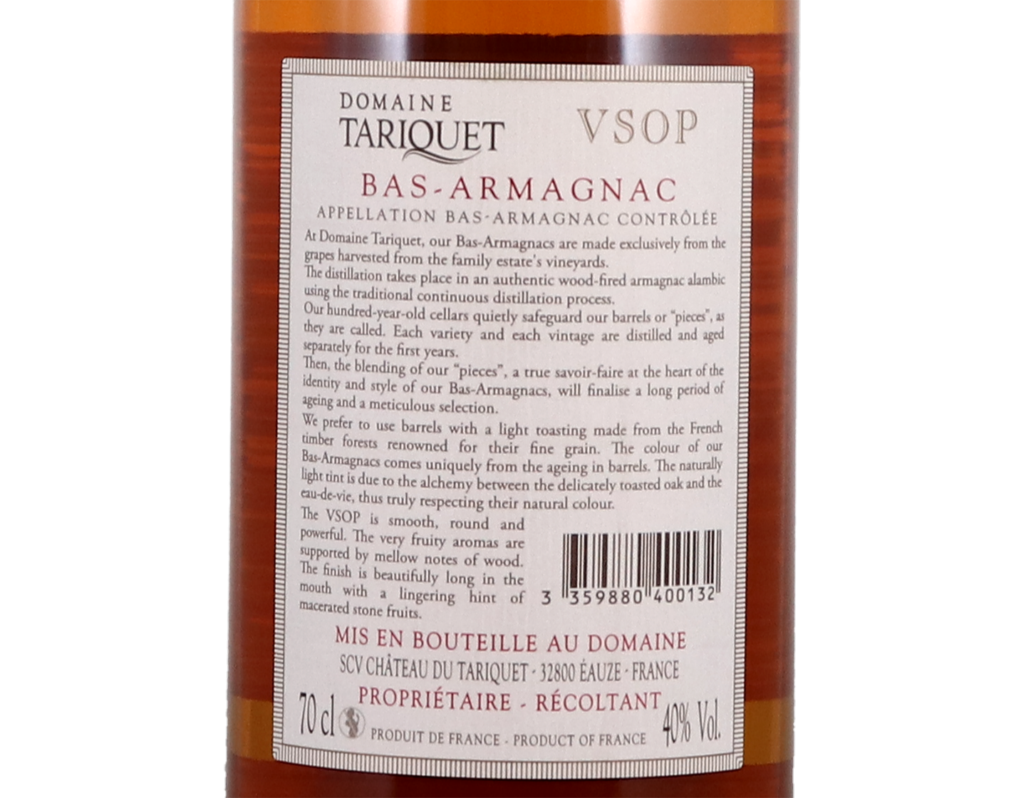 Ch du Tariquet VSOP Bas-Armagnac 40%