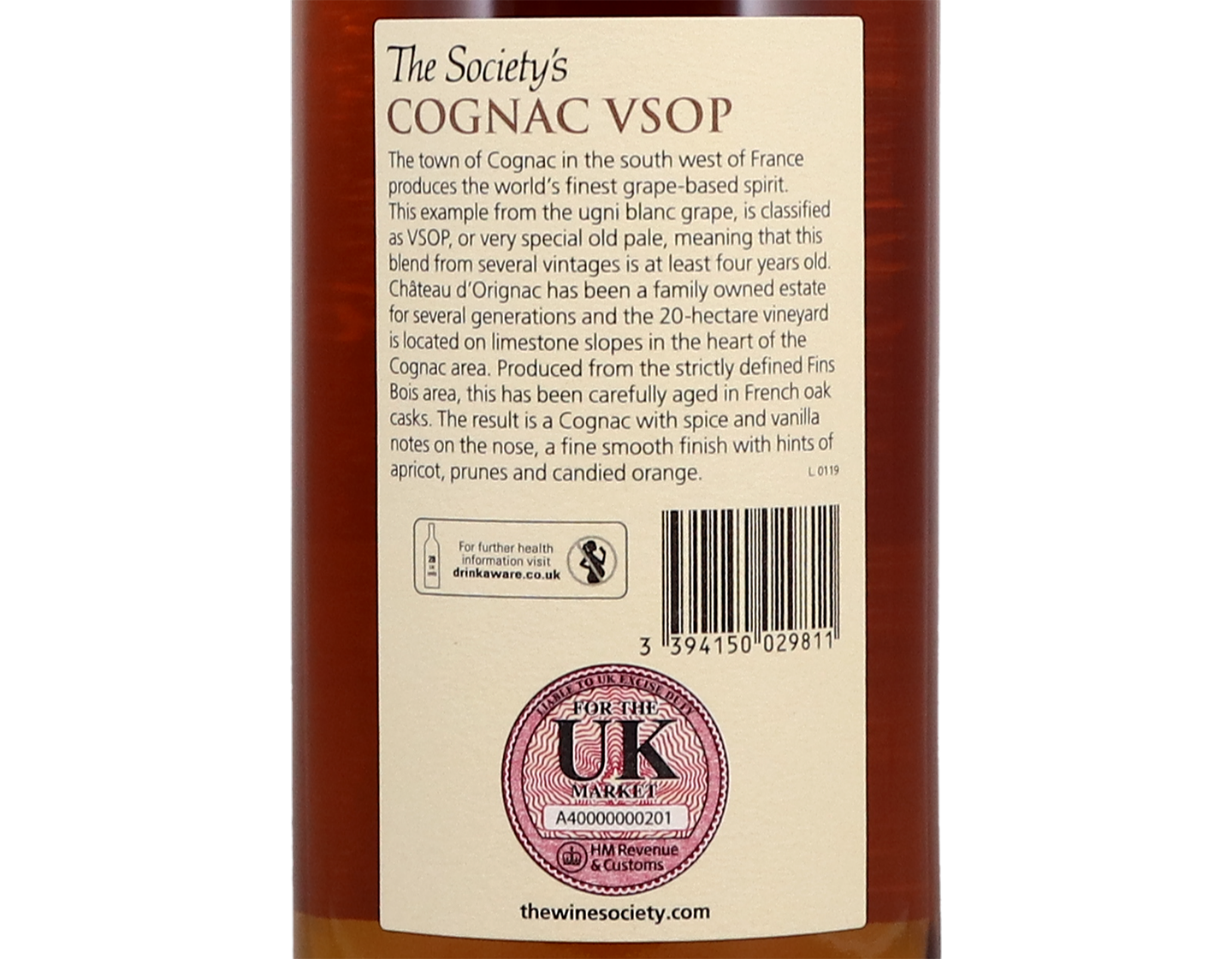 The Society's Cognac VSOP 40%