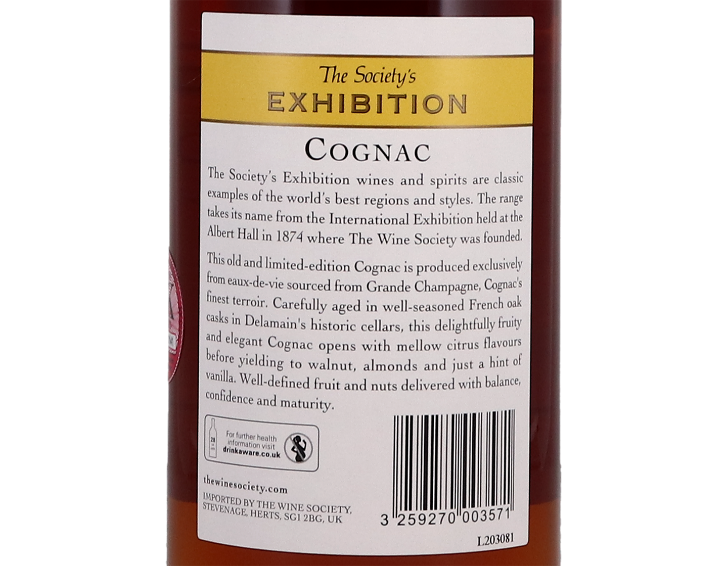 The Society's Exhibition Grande Champagne Cognac XO 40%